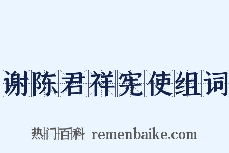 谢陈君祥宪使组词是什么意思的图片